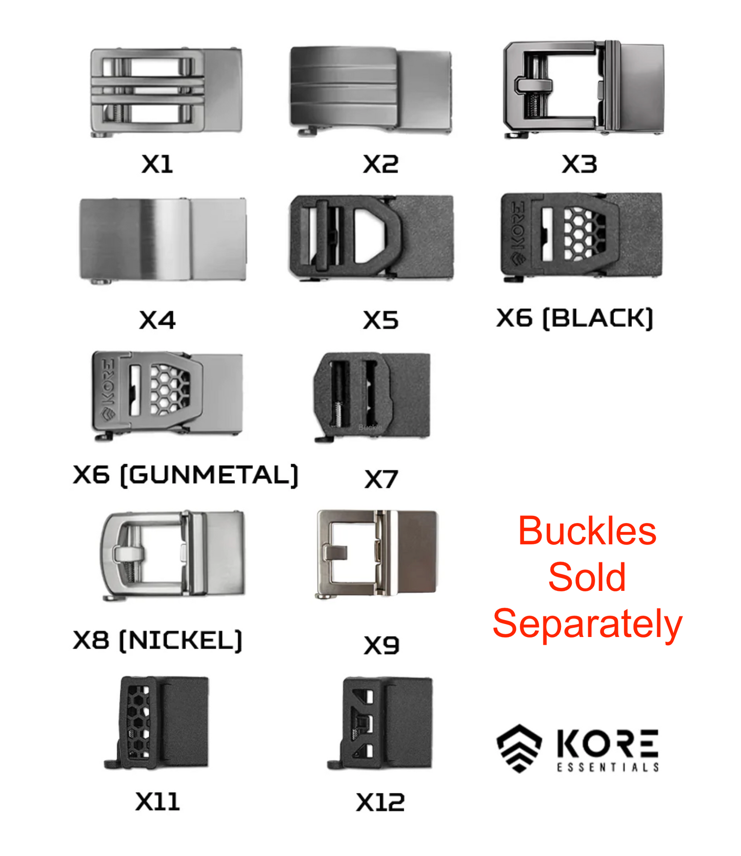KORE Black Tactical Gun Belt