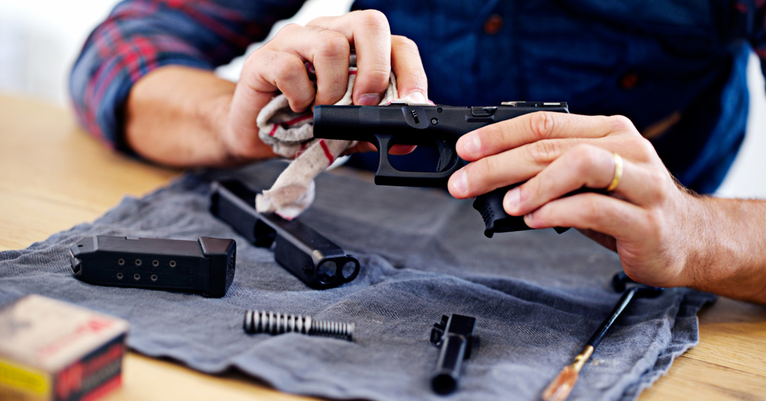 Image showing the process of how often to clean a gun.