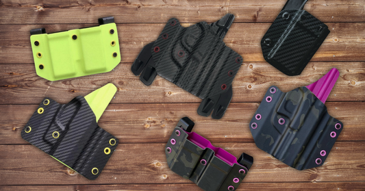 An image showing popular holster options for a 1911 pistol.