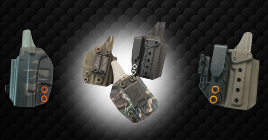 An image showing various Kydex holsters designed for the Glock 19x.