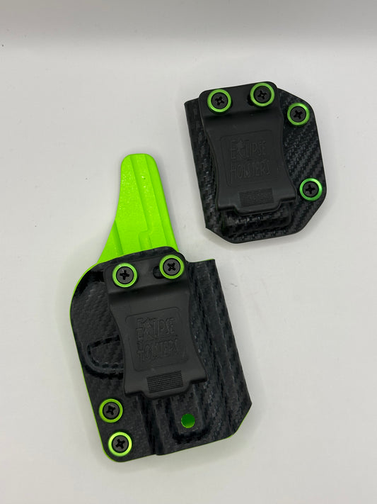 GS-15 Sig P365 - IWB - Carbon Fiber Black with Zombie Green SET