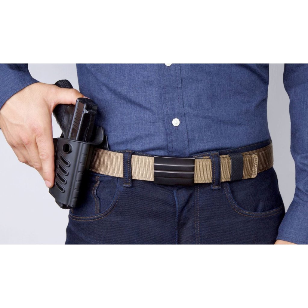 X2 Gunmetal | Tan Tactical Gun Belt