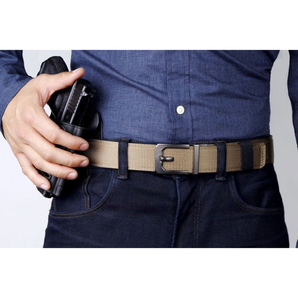 X3 Gunmetal | Tan Tactical Gun Belt