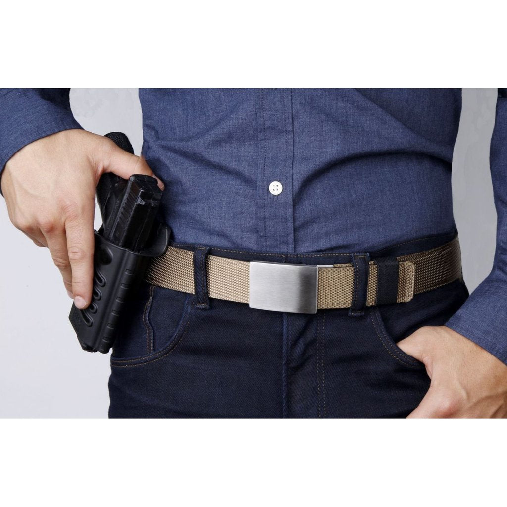 X4 Stainless Steel | Tan Tactical Gun Belt